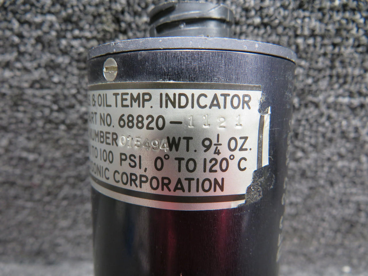 Aerosonic 68820-1121 Aerosonic Dual Oil Pressure and Temp Indicator (Face Separating)
