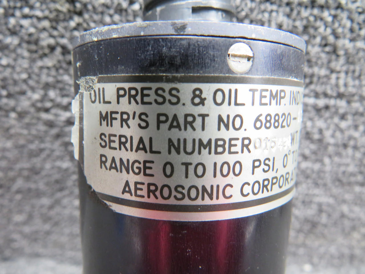 Aerosonic 68820-1121 Aerosonic Dual Oil Pressure and Temp Indicator (Face Separating)