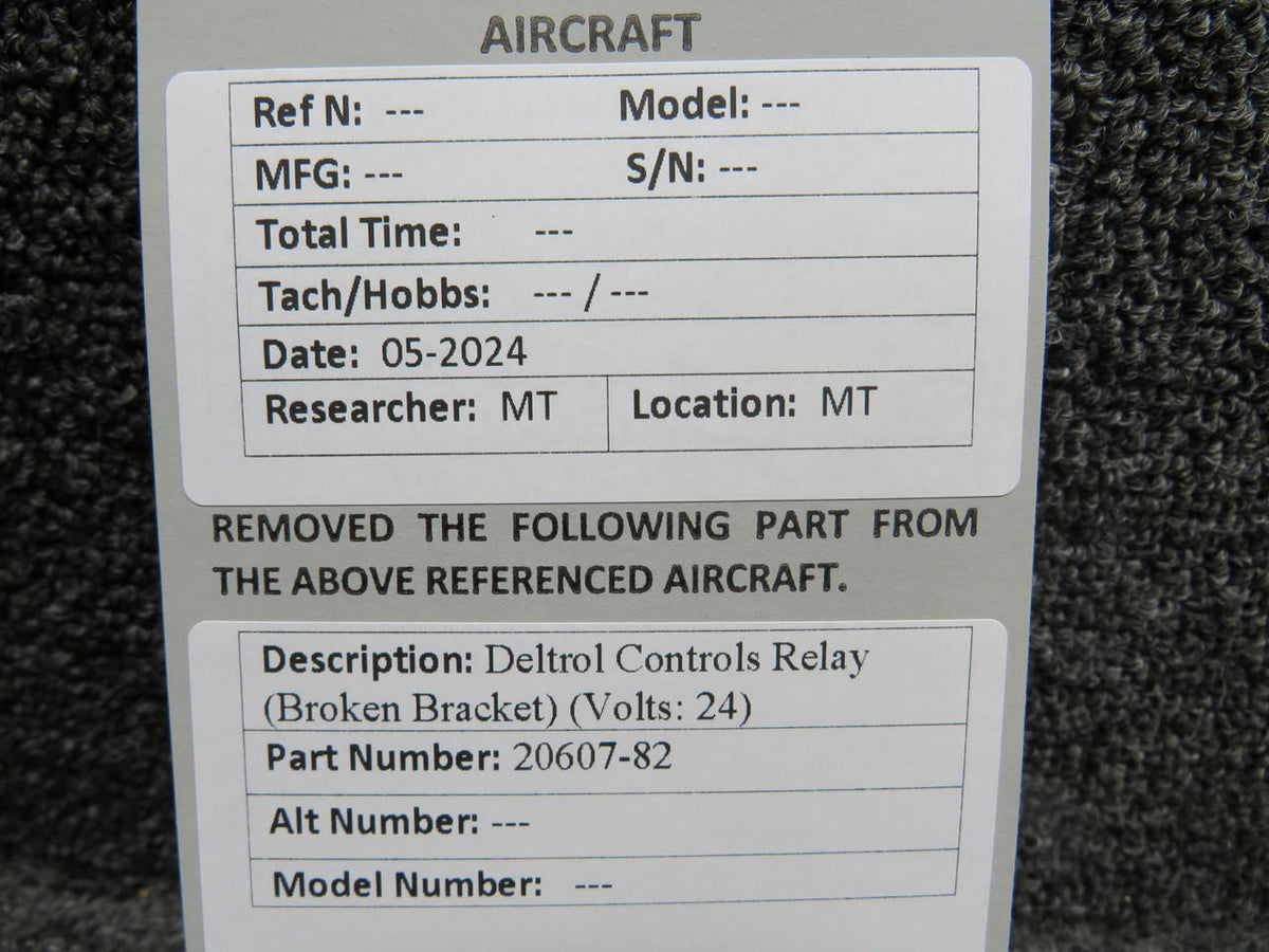 Deltrol Controls 20607-82 Deltrol Controls Relay (Volts: 24) (Broken Bracket)