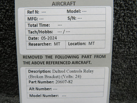 Deltrol Controls 20607-82 Deltrol Controls Relay (Volts: 24) (Broken Bracket)
