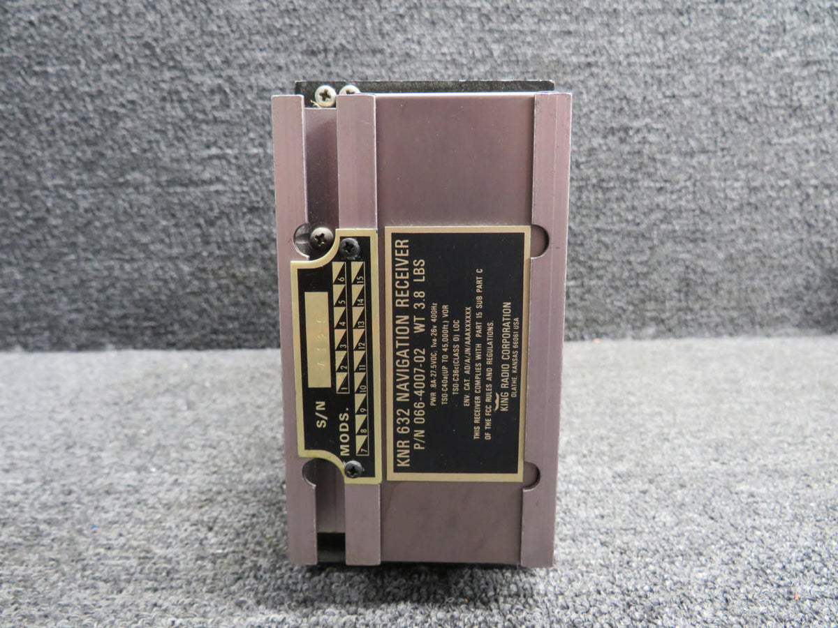 King Radio 066-4007-02 King Radio KNR-632 Navigation Receiver with Mods (Volts: 26)