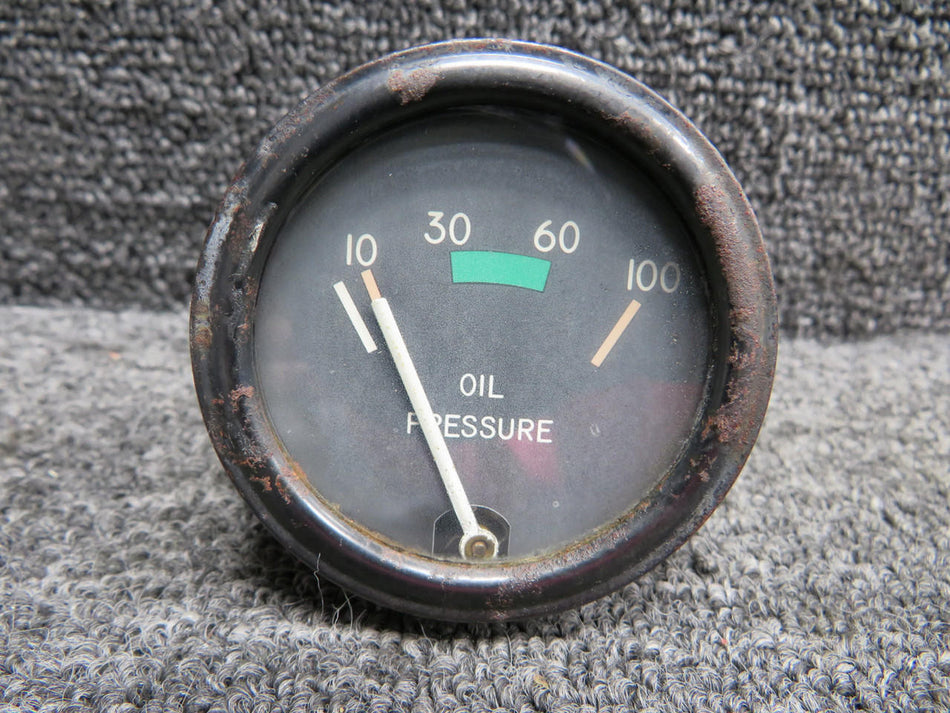 Cessna Aircraft Parts C662002-0102 Cessna Oil Pressure Indicator (Worn & Faded Face)