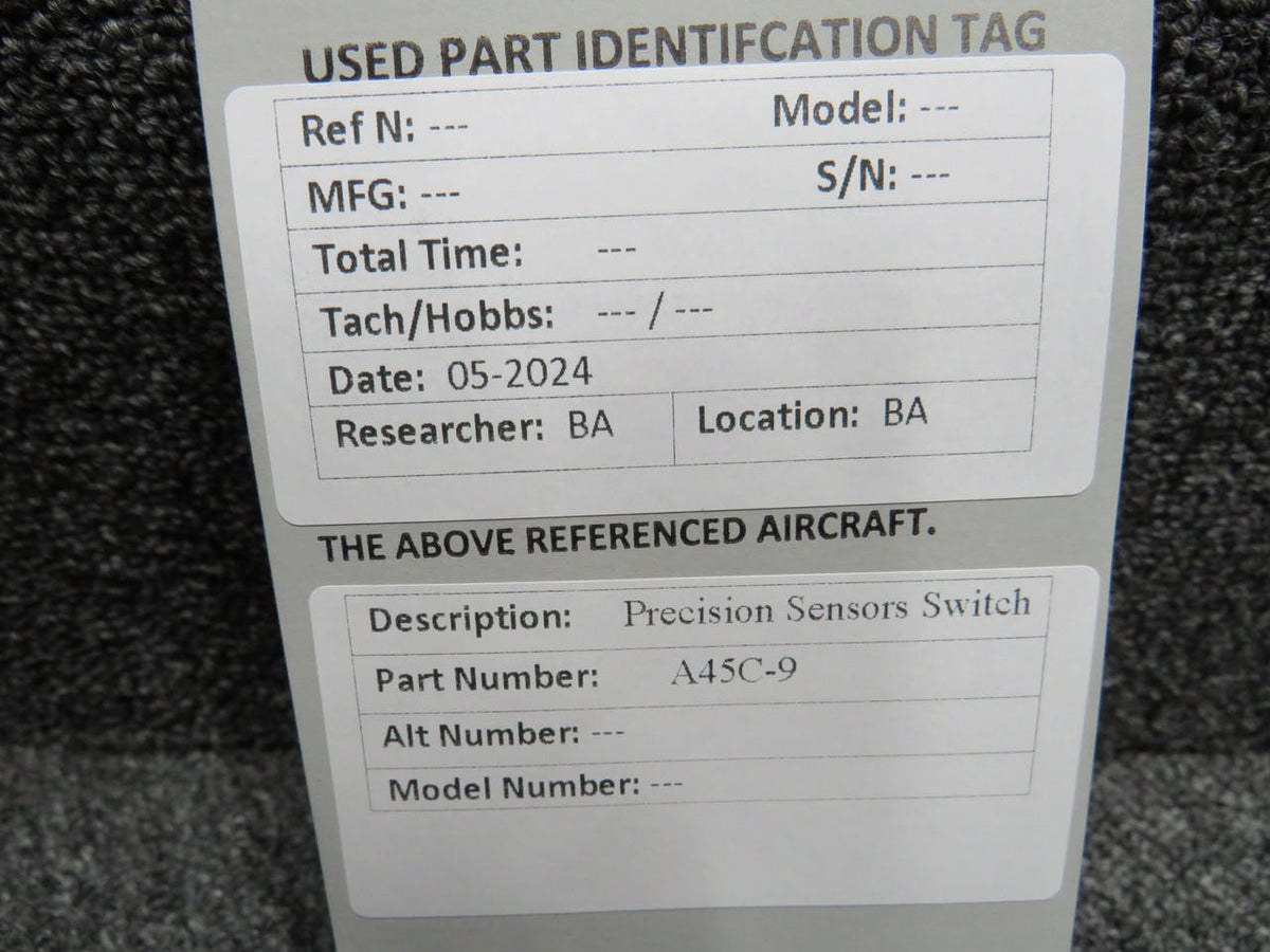 Precision Sensors A45C-9 Precision Sensors Switch