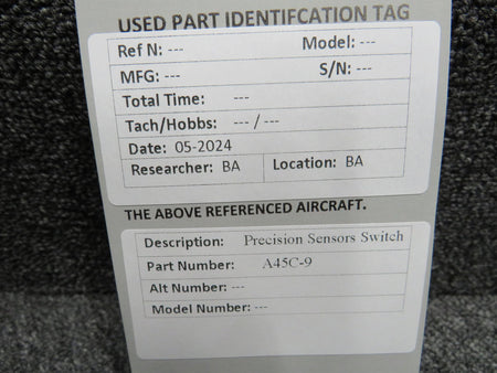 Precision Sensors A45C-9 Precision Sensors Switch