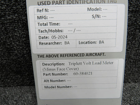 Triplett 60-384021 Triplett Volt Load Meter (Minus Face Cover)