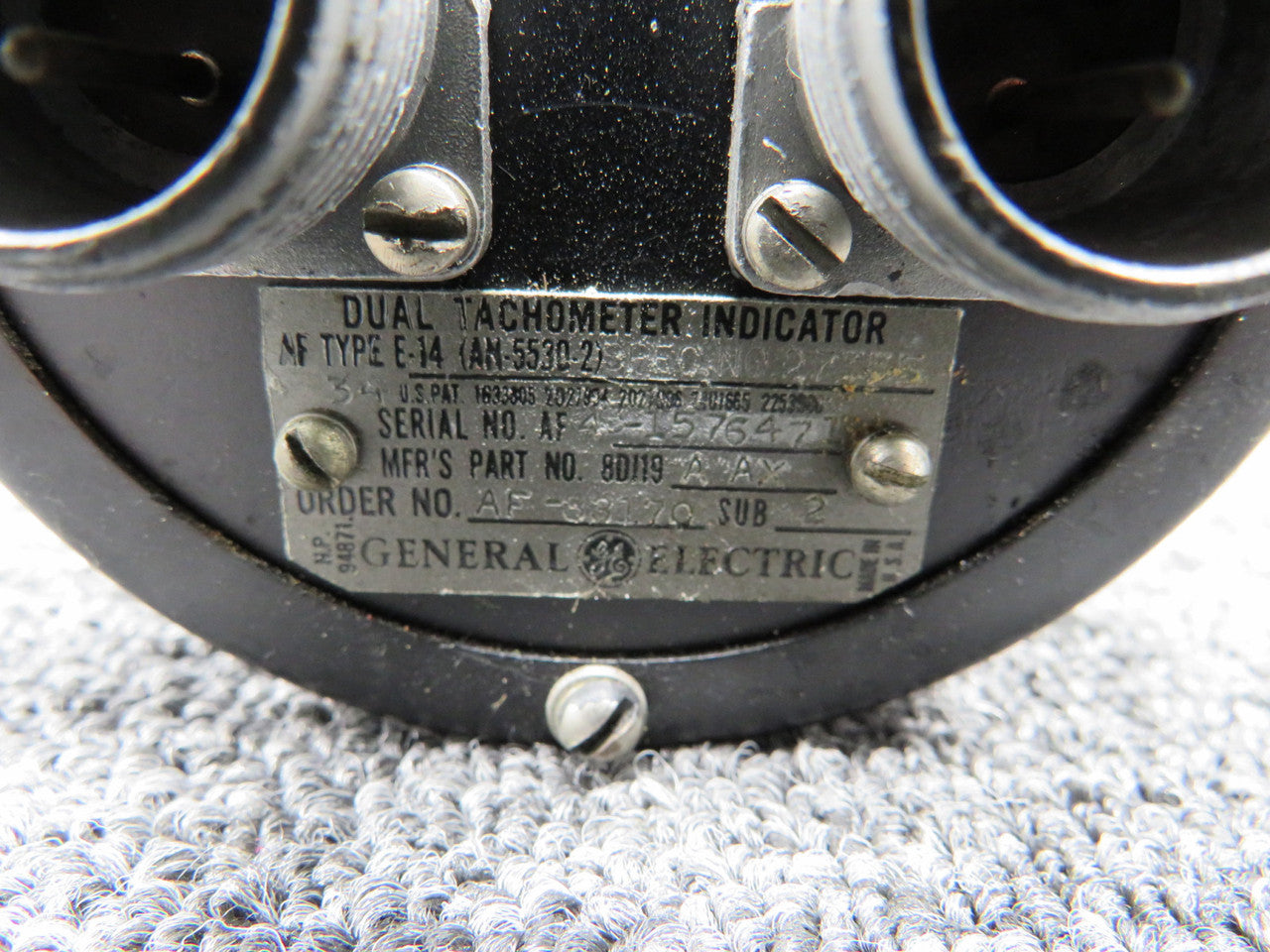 8DJ19AAX (Alt: AN-5530-2) General Electric E-14 Dual Tachometer