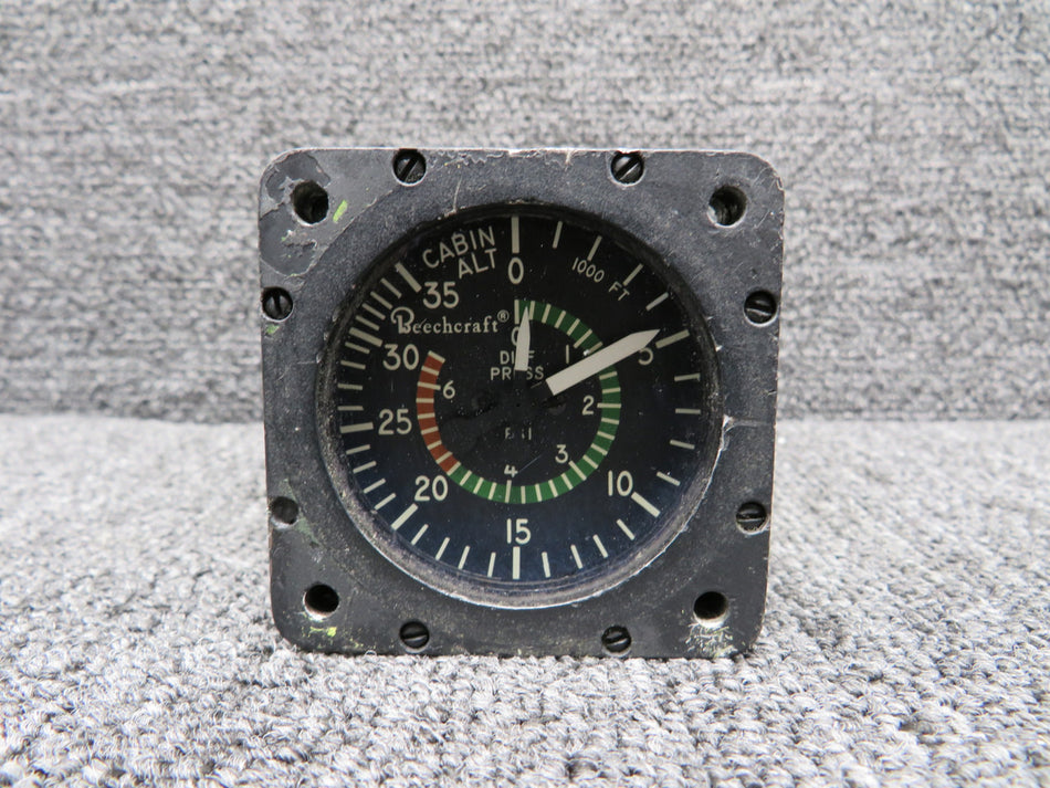 55035-1152 (Alt: 114-380017-3) Aerosonic Dual Cabin Altitude-Diff Pressure Gauge