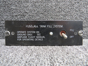 Beechcraft 400 Fuselage Tank Fill System Panel Switch (No Data Plate)