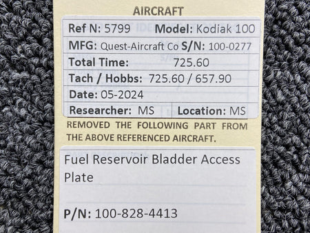 Kodiak 100-828-4413 Kodiak 100 Fuel Reservoir Bladder Access Plate