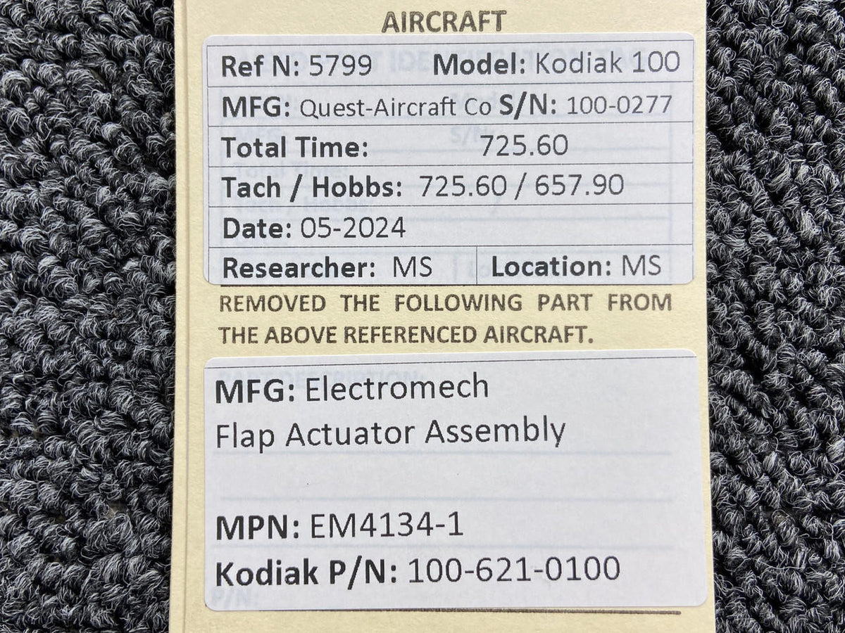 Electromech EM4134-1 (Alt: 100-621-0100) Electromech Flap Actuator Assembly