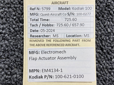 Electromech EM4134-1 (Alt: 100-621-0100) Electromech Flap Actuator Assembly