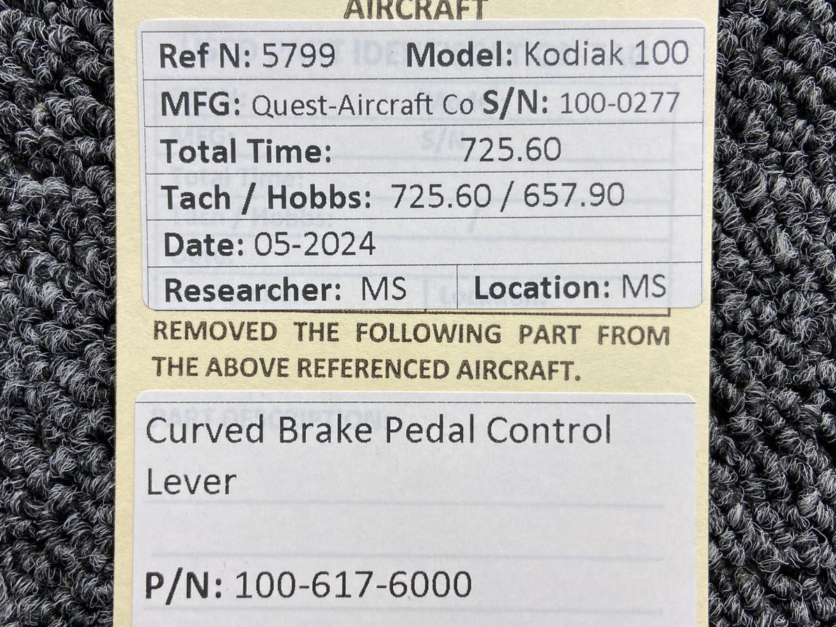 Kodiak 100-617-6000 Kodiak 100 Curved Brake Pedal Control Lever
