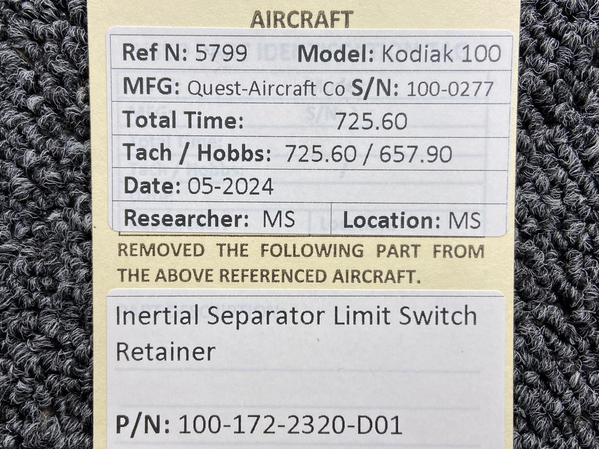 Kodiak 100-172-2320-D01 Kodiak 100 Inertial Separator Limit Switch Retainer