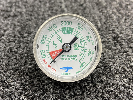 Precise Flight 026N4001-1 Precise Flight High Oxygen Pressure Gauge