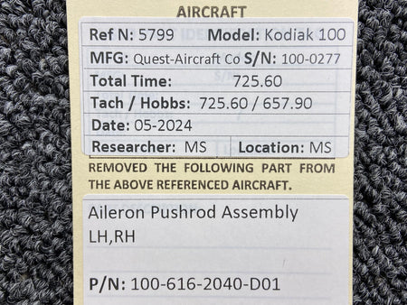 Kodiak 100-616-2040-D01 Kodiak 100 Aileron Pushrod Assembly LH, RH