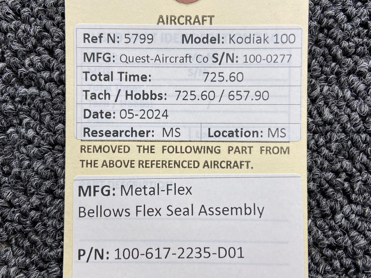 Metal-Flex 100-617-2235-D01 Metal-Flex Bellows Flex Seal Assembly
