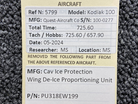 Cav Ice Protection LTD PU318EW199 Cav Ice Protection Wing De-Ice Proportioning Unit