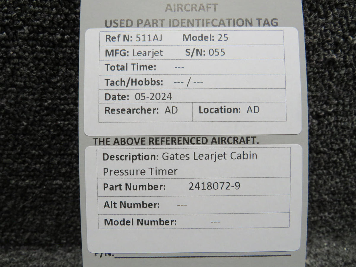 Gates Learjet 2418072-9 Gates Learjet Cabin Pressure Timer