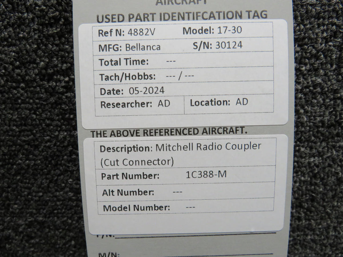 Mitchell 1C388-M Mitchell Radio Coupler (Cut Connector)