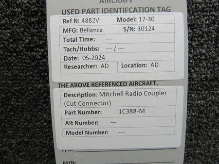 Mitchell 1C388-M Mitchell Radio Coupler (Cut Connector)