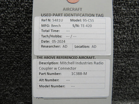 Mitchell 1C388-M Mitchell Industries Radio Coupler w Connector