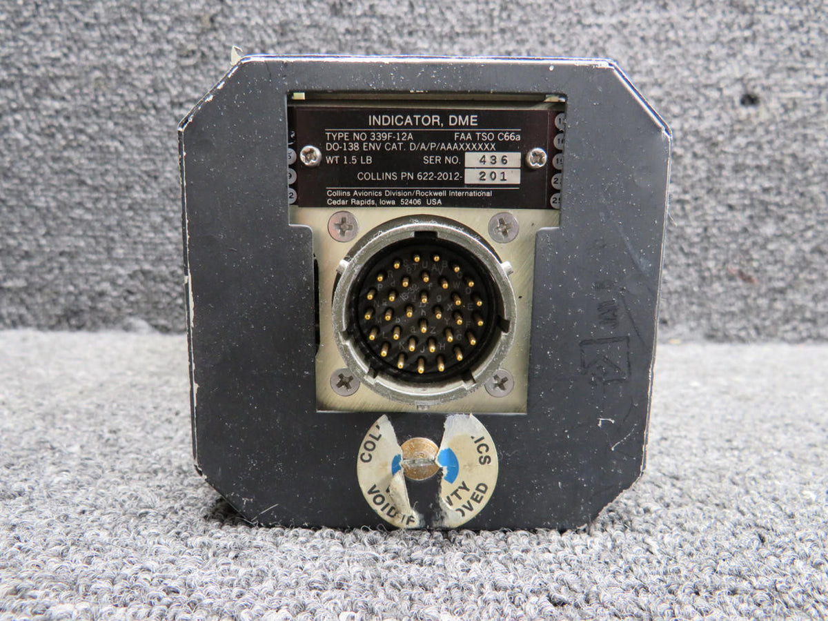 Collins 622-2012-201 Collins 339F-12A DME Indicator with Mods
