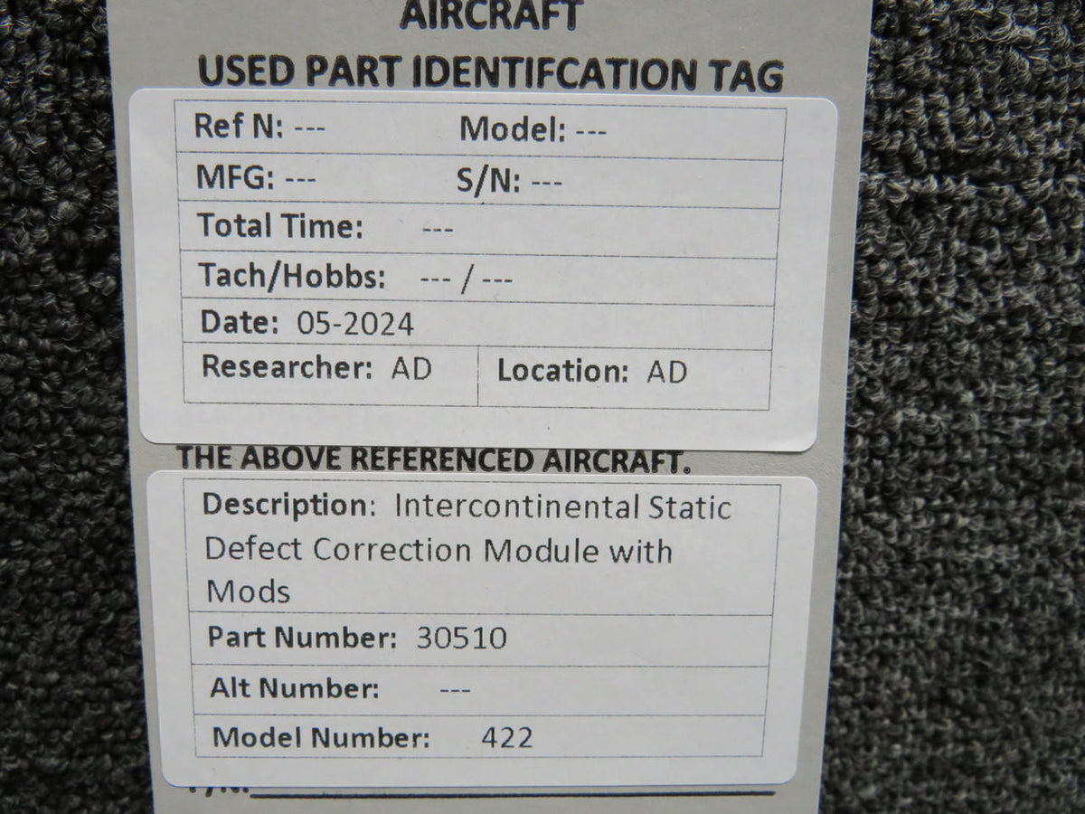 Intercontinental 30510 Intercontinental 422 Static Defect Correction Module with Mods
