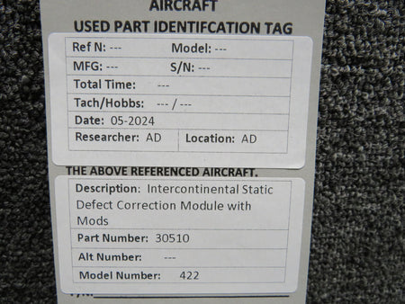 Intercontinental 30510 Intercontinental 422 Static Defect Correction Module with Mods