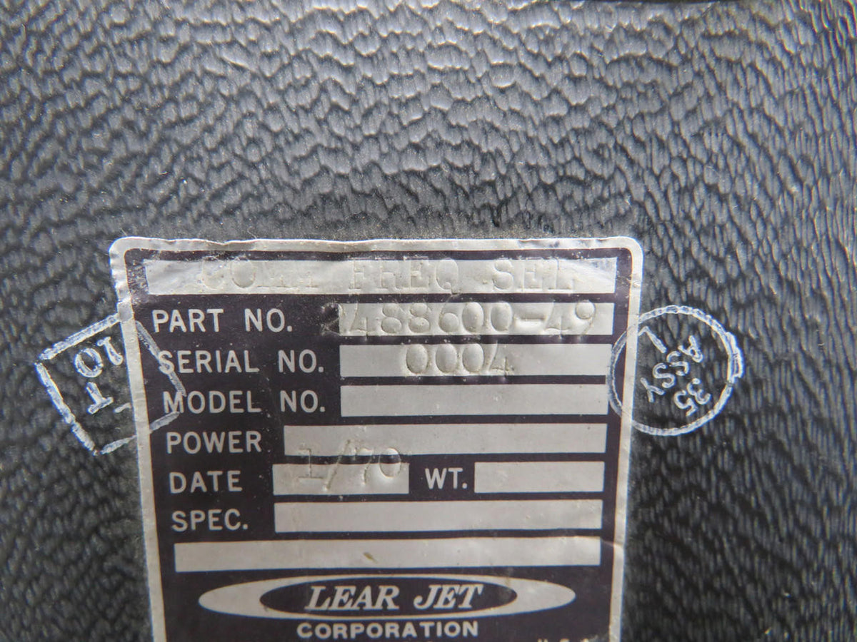 Learjet 2488600-49 Learjet Comm Frequency Selector