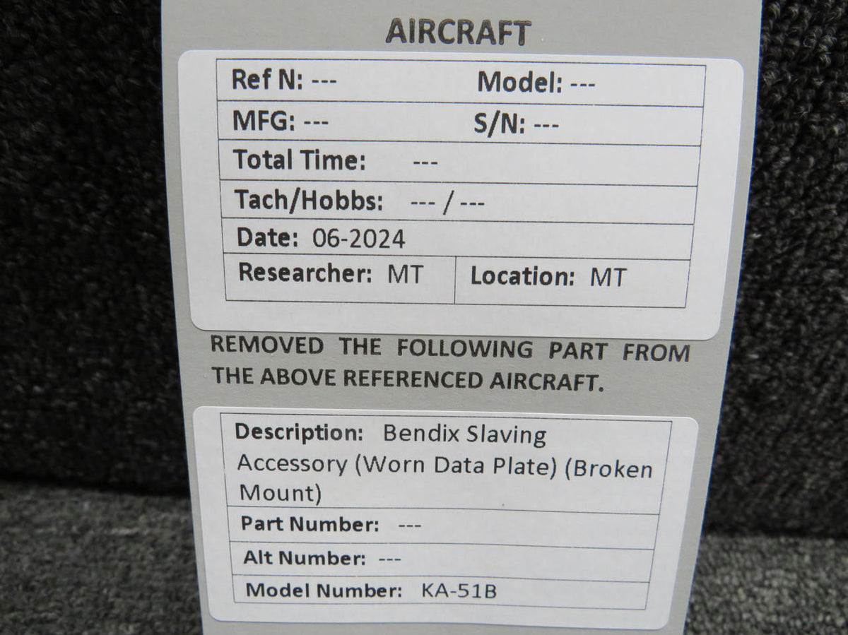 Bendix KA-51B Slaving Accessory (Worn Data Plate) (Broken Mount)
