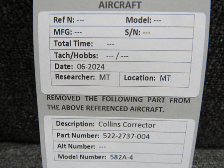 Collins 522-2737-004 Collins 582A-4 Corrector