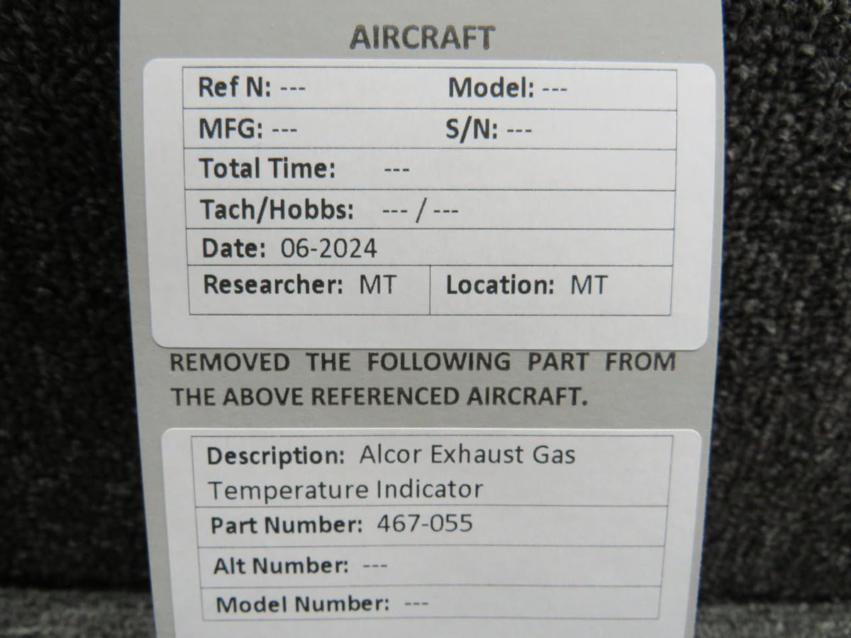 Alcor 467-055 Alcor Exhaust Gas Temperature Indicator