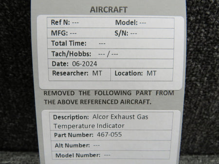 Alcor 467-055 Alcor Exhaust Gas Temperature Indicator