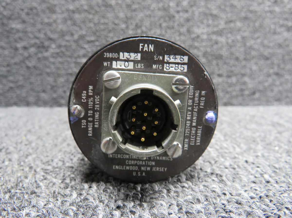 Intercontinental 39800-132 Intercontinental Fan Speed Indicator w Mods (0-110% RPM) (Volts: 28)