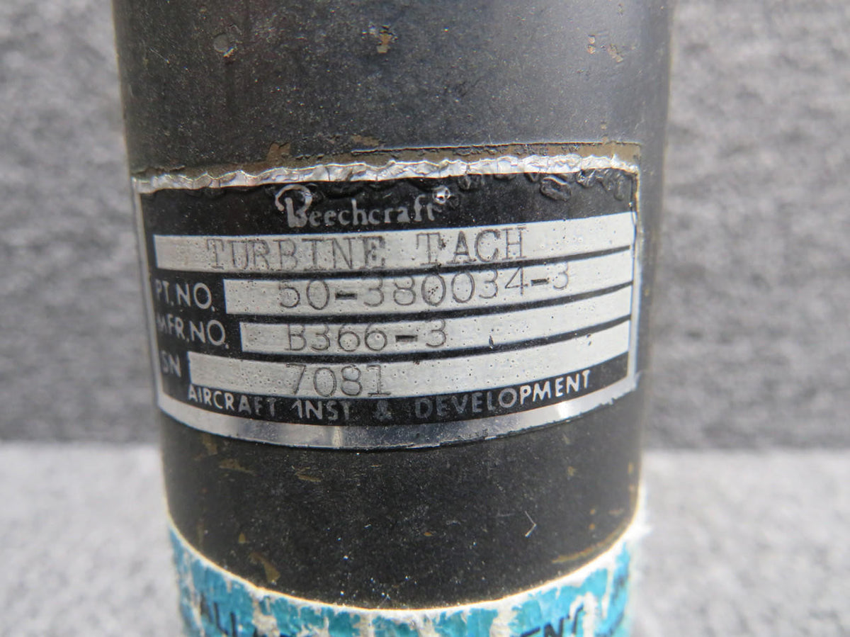 AID B366-3 (Alt: 50-380034-3) AID Turbine Tachometer Indicator (Worn Face)