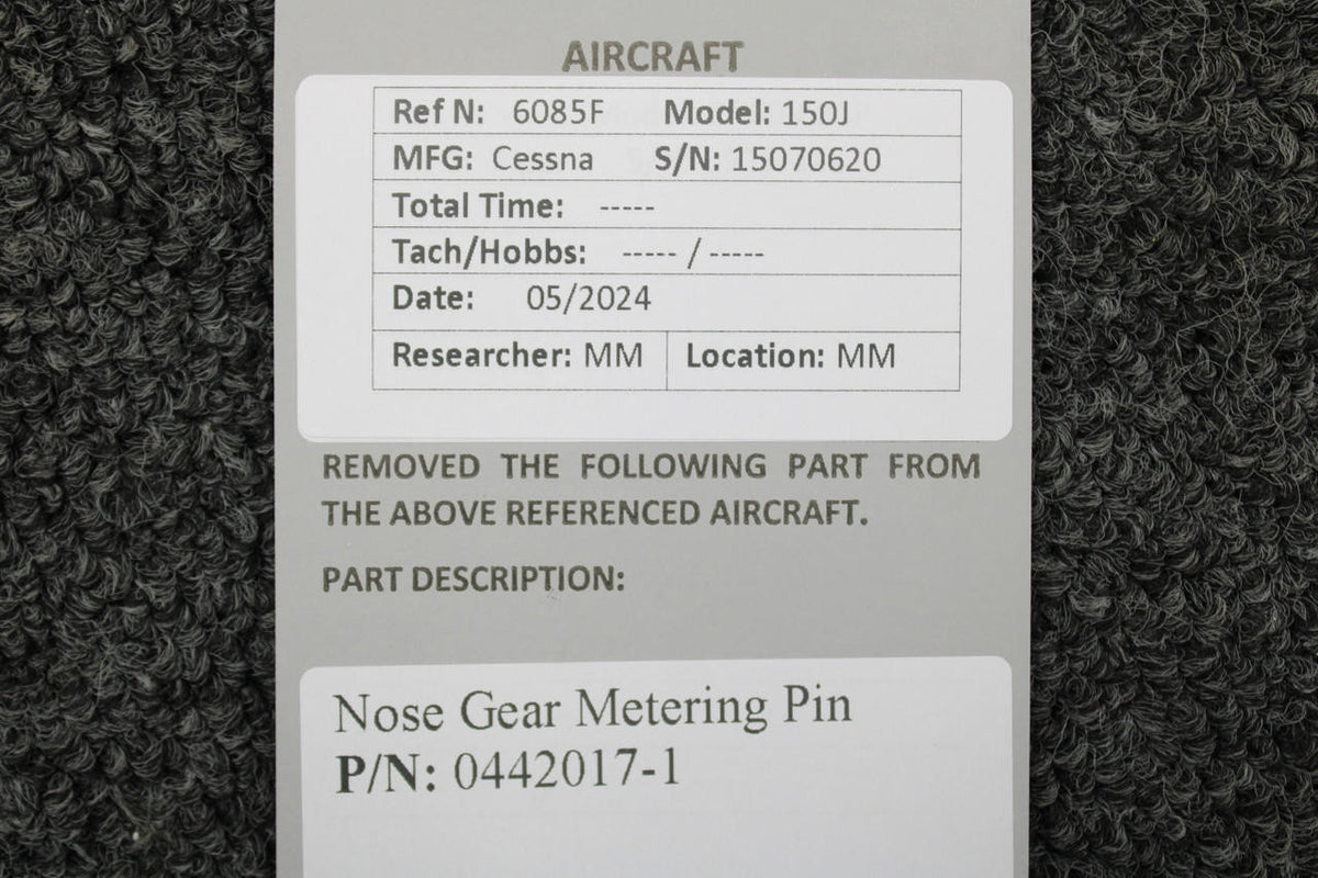Cessna Aircraft Parts 0442017-1 Cessna 150J Nose Gear Metering Pin