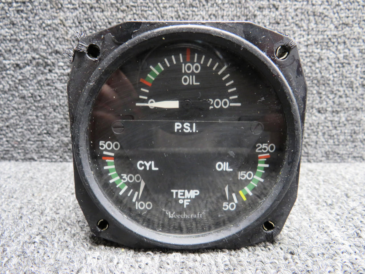AID 18B332-3 (Alt: 58-380083-3) AID Tri-Gauge Engine Indicator