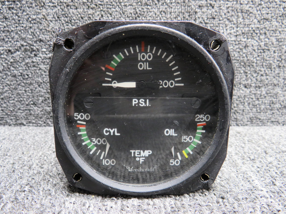 AID 18B332-3 (Alt: 58-380083-3) AID Tri-Gauge Engine Indicator
