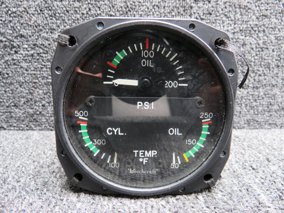 Sigma Tek 58-380083-3 Sigma-Tek 1U417 Tri-Gauge Engine Indicator