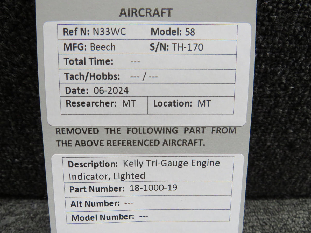Kelly Manufacturing 18-1000-19 Kelly Tri-Gauge Engine Indicator, Lighted