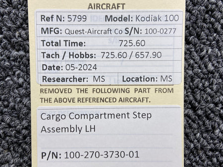 Kodiak 100-270-3730-01 Kodiak 100 Cargo Compartment Step Assembly LH