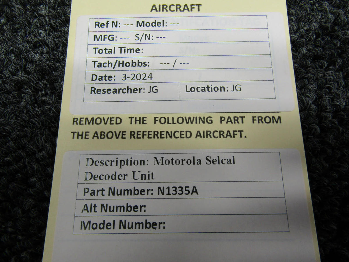 Motorola N1335A Motorola Selcal Decoder Unit