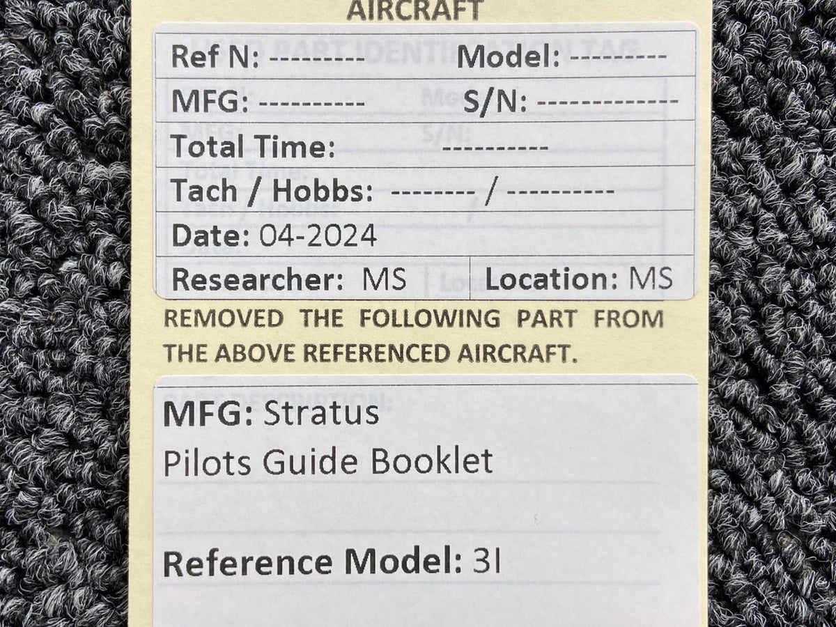 Stratus 3I Pilots Guide Booklet