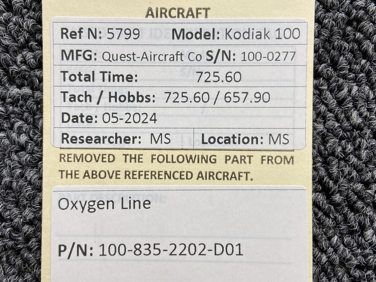 Kodiak 100-835-2202-D01 Kodiak 100 Oxygen Line