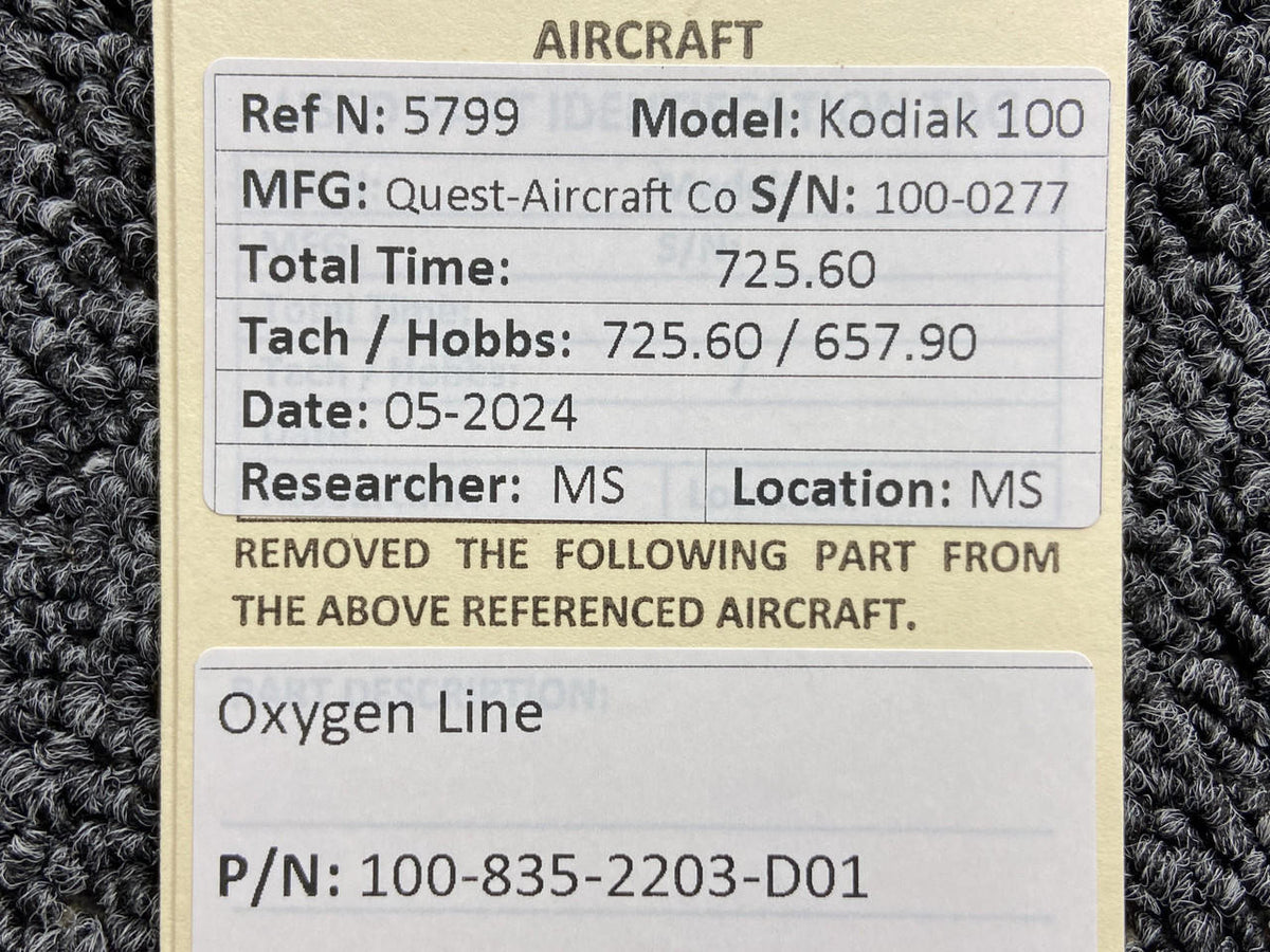 Kodiak 100-835-2203-D01 Kodiak 100 Oxygen Line