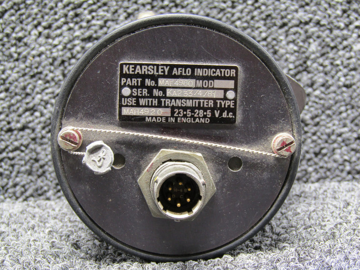 Kearsley MAF4960 Kearsley Fuel Flow Indicator (28.5V)