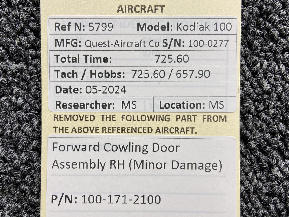Kodiak 100-171-2100 Kodiak 100 Forward Cowling Door Structure RH (Minor Damage)