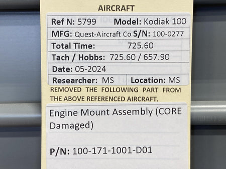 Kodiak 100-171-1001-D01 Kodiak 100 Engine Mount Assembly (Core)