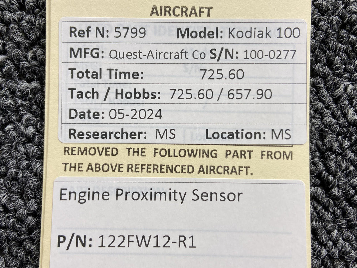 Kodiak 122FW12-R1 Kodiak 100 Engine Proximity Sensor