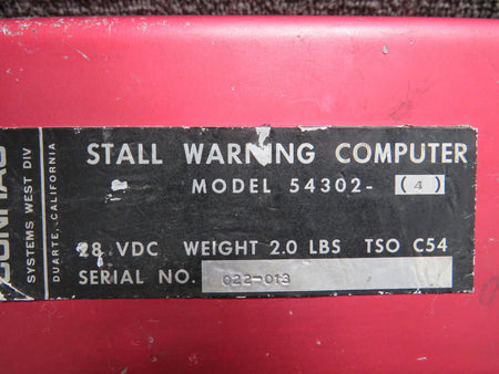 Conrac 54302-4 Conrac Stall Warning Computer (28V)